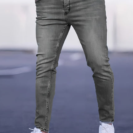 UNICORN Men Casual Slim-Fit Stretch Pants Blue Grey s m l xl xxl