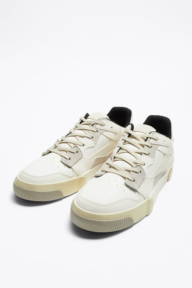 UNICORN men's low-top sneakers lace-up shoes white light beige sizes 39 to 45