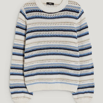 UNICORN ladies sweater light beige orange light blue s m l xl xxl