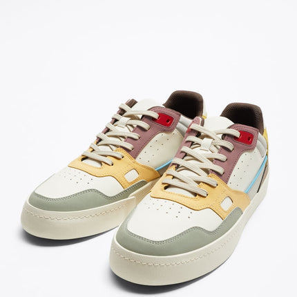 UNICORN men's low-top sneakers lace-up shoes white, yellow, brown, sizes 39 to 47
