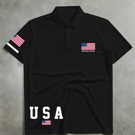 UNICORN Short-sleeve Shirt, American Design USA Text and the American Flag s m l xl xxl