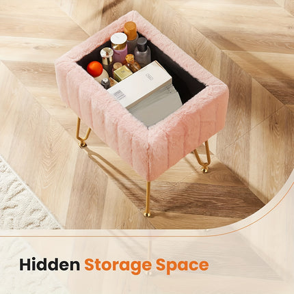 UNICORN Modern Minimalist Footstool with Storage Function pink