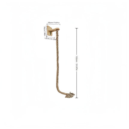 UNICORN Solid Wood Sisal Wall Mounted Cat Climbing Rope