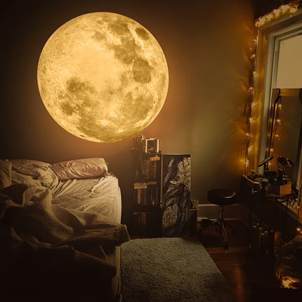 UNICORN Pink Moon Lamp That Includes Three Interchangeable Moon Projections