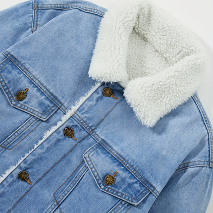 UNICORN Men'S Thickened Fleece-Lined Winter Warm Denim Jacket s m l xl xxl