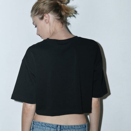 UNICORN women's crop top shirt cropped crop top pink white navy blue black s m l