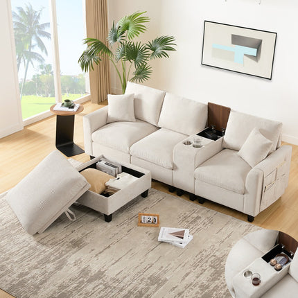 UNICORN Modern L-shaped sofa the first choice for small apartments Gray Beige