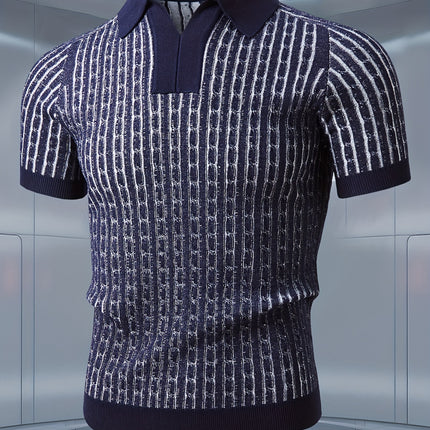 UNICORN Men's Short Sleeve Knit Shirt, Collar Pullover, Heavy Craftsmanship Twist xs s m l xl xxl