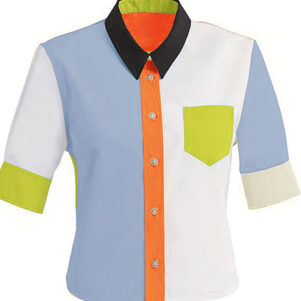 UNICORN Summer Fashion Casual Color Block Shirt s m l xl xxl