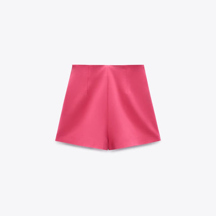 UNICORN women's shorts culottes pink green high-waisted and welt pockets xs s m l xl