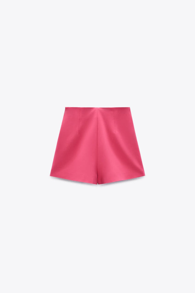 UNICORN women's shorts culottes pink green high-waisted and welt pockets xs s m l xl