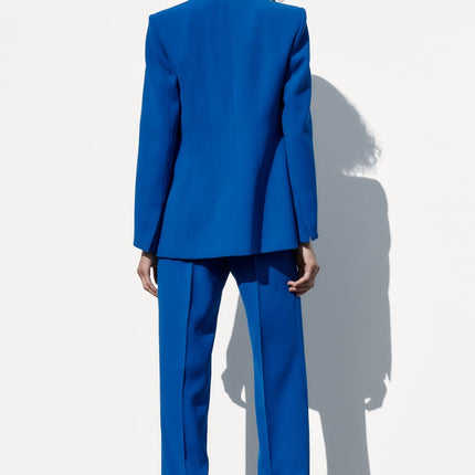 UNICORN women's suit dark blue trousers blazer with tuxedo collar xs s m l xl xxl