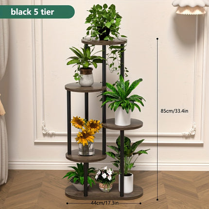 UNICORN 1pc Modern Wood Plant Stand White and Black