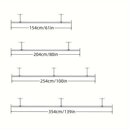 UNICORN Adjustable Metal Drying Rack, Freestanding Garment Hanging Pole for Balcony