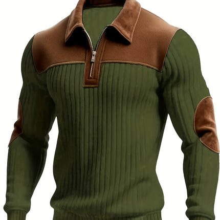UNICORN Long Sleeve Jacquard Knit Sweater Color Block Stripes s m l xl xxl xxxl