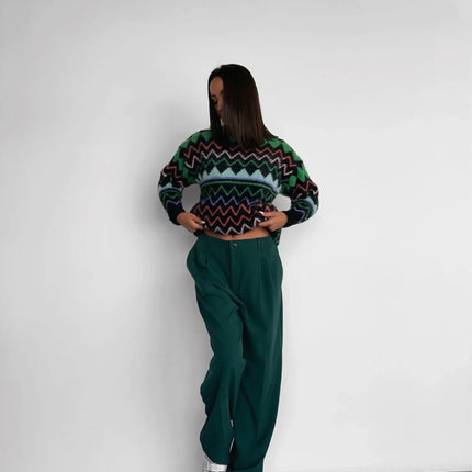 UNICORN Women's sweater white green pink s m l