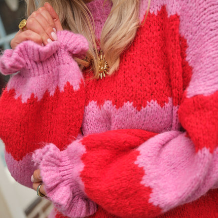 Loa trui roze rood
