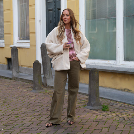 Silke wide jeans military olive