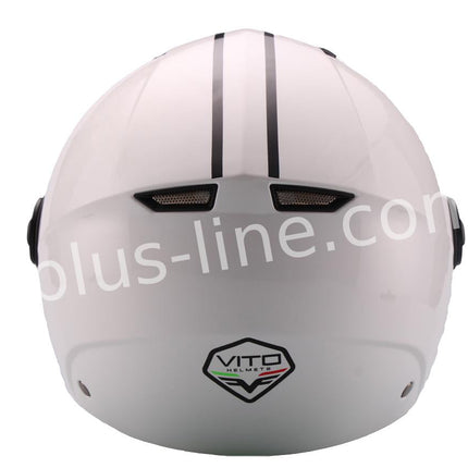 Scooter bromfiets zomerhelm jet helm vito moda notte roof boxer maten xs s m l xl xxl | Scooterhelm