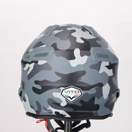 Scooter bromfiets zomerhelm jet helm vito bruzano roof boxer maten xs s m l xl xxl | Scooterhelm