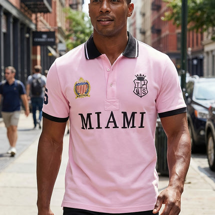 UNICORN Short-Sleeve Polo Shirt for Men, Pink Pure, Slim Fit xs s m l xl xxl xxxl