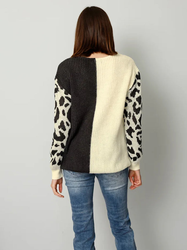 UNICORN Women's sweater leopard print black and white s m l xl xxl xxxl xxxxl xxxxxl