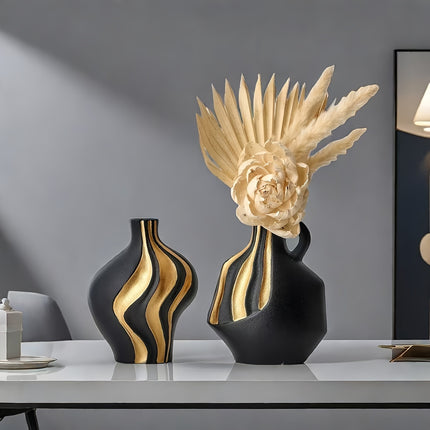 UNICORN European-Style Creative Home Living Room TV Cabinet Decoration Black And Gold