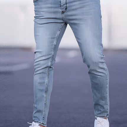 UNICORN Men Casual Slim-Fit Stretch Pants Blue Grey s m l xl xxl