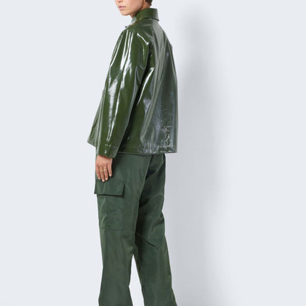 UNICORN Women's jacket green short VINYL raincoat xs s m l xl