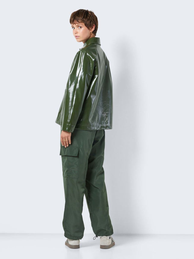 UNICORN Women's jacket green short VINYL raincoat xs s m l xl