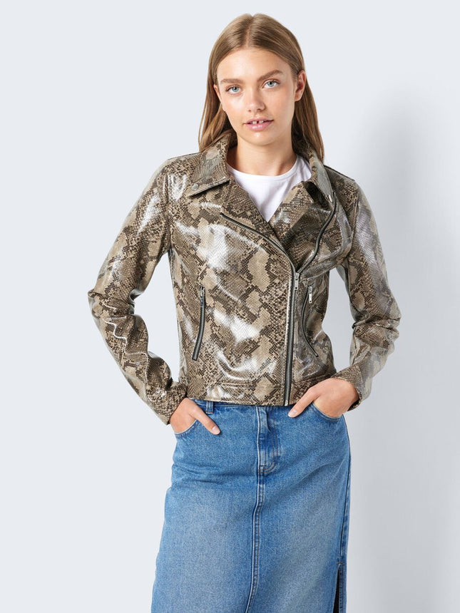 UNICORN Women's jacket snake print brown beige xs s m l xl