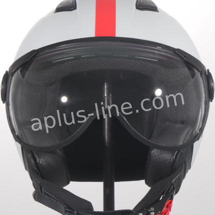 Scooter bromfiets zomerhelm jet helm vito roof boxer moda mat groen zwart blauw wit maten xs s m l xxl | Scooterhelm