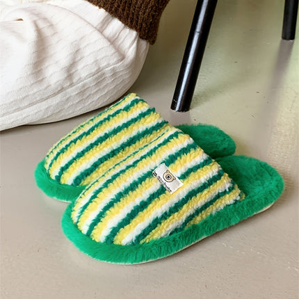 UNICORN Men's Home Slippers, Casual Color-Block Striped 36 38 39.5 41.5 43