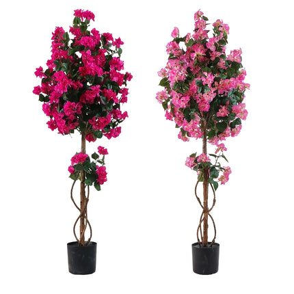 UNICORN 180cm High Simulated Bougainvillea Tree Red Pink