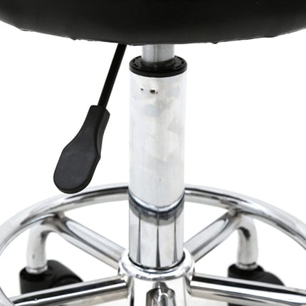 UNICORN Office Stool Rolling, 360° Swivel, Height Adjustable, PVC Material Black White