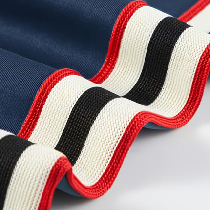 UNICORN Autumn Webbing Stripe Set, Stand Collar Zippered Sweatshirt s m l xl xxl xxxl