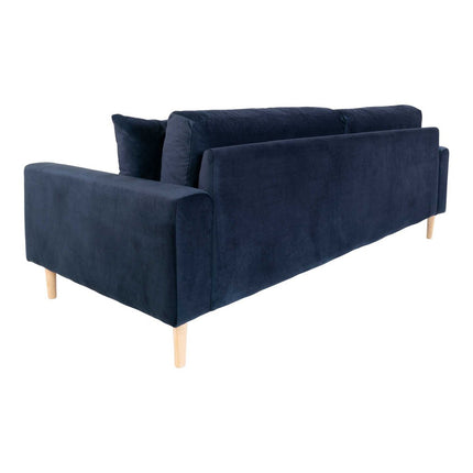 UNICORN Three-seater sofa dark blue velvet 93x210x76