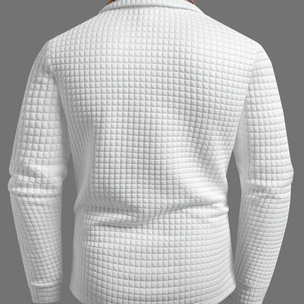 UNICORN Printing Cloth Plaid Pattern Long Sleeve Lapel Top Square Fabric s m l xl xxl