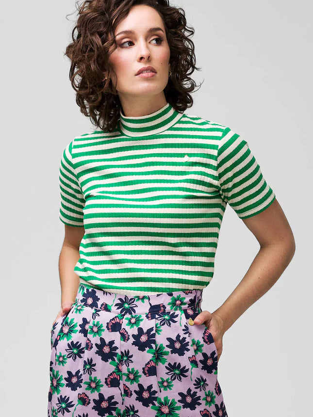 UNICORN Women's striped shirt green white xs s m l xl