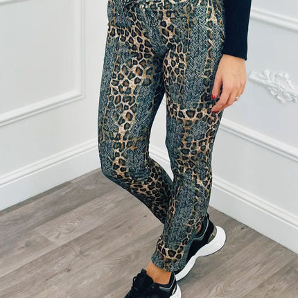 UNICORN Women's trousers leopard print s m l xl