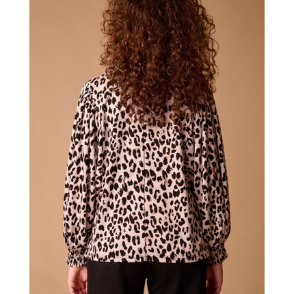 UNICORN Women's blouse beige leopard print m xl xxl