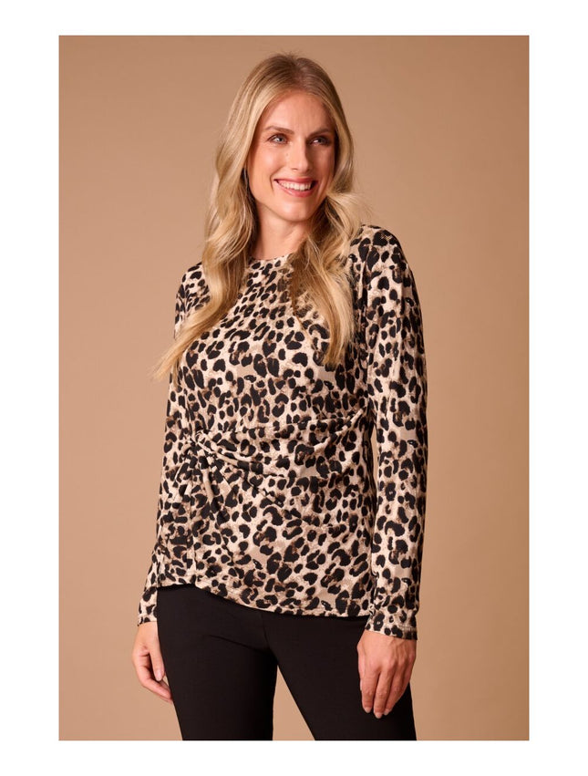 UNICORN Women's sweater beige panther print s m l xl