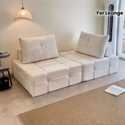 UNICORN New fabric sofa, freely combinable, straight-lined long sofa white dark blue orange