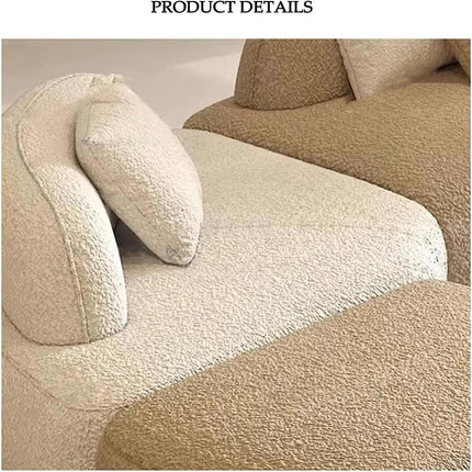 UNICORN Modern Curved Sectional Sofa Set Brown 365 * 110cm