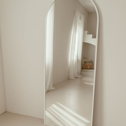 Grote Staande Spiegel Ovaal 180x70 Wit