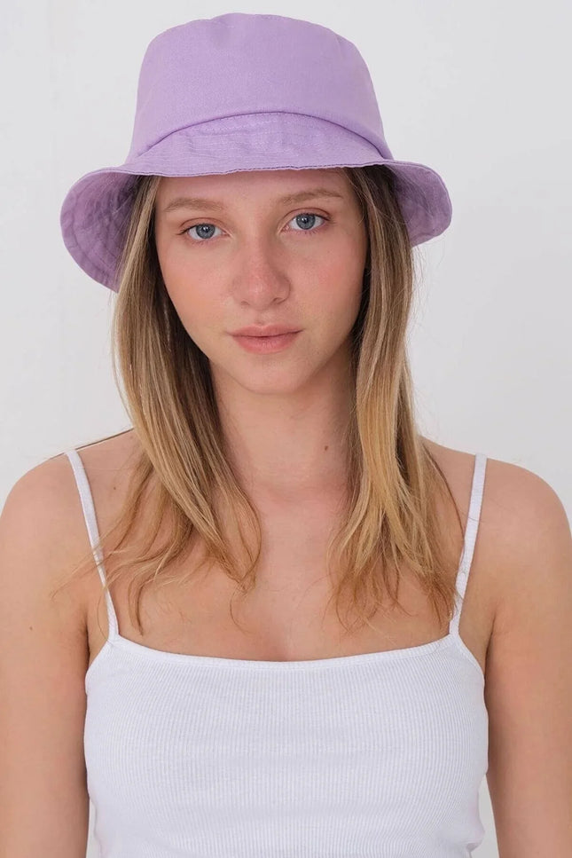 UNICORN Women's beach hat purple beige black one size