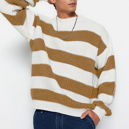 UNICORN Men's knitted sweater striped green brown black blue red s m l xl