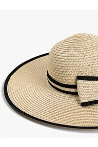 UNICORN Women's hat with bow beige black