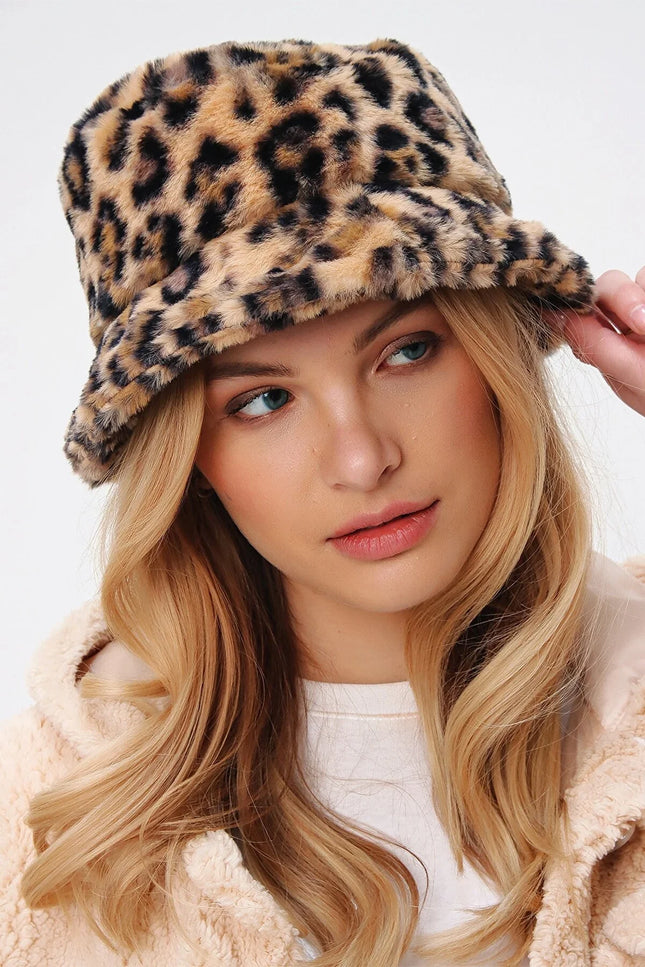 UNICORN Women's hat leopard brown