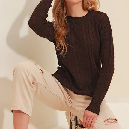 UNICORN Women's sweater pink dark brown s m l
